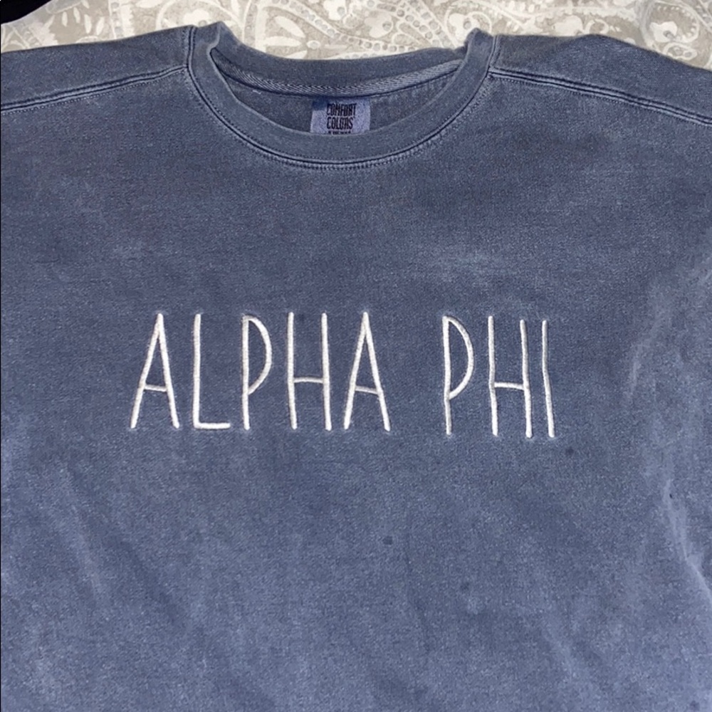 Alpha Phi Comfort Colors Crewneck